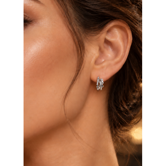Pre Owned 18ct White Gold Diamond Earrings ZC147